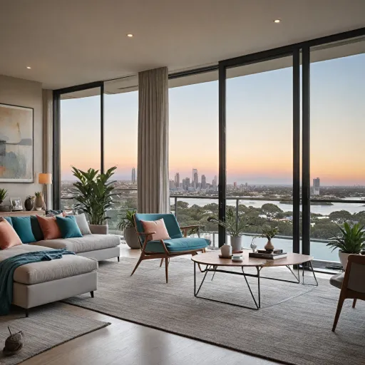 Elegant family stays in Perth CBD with interconnected rooms and river views